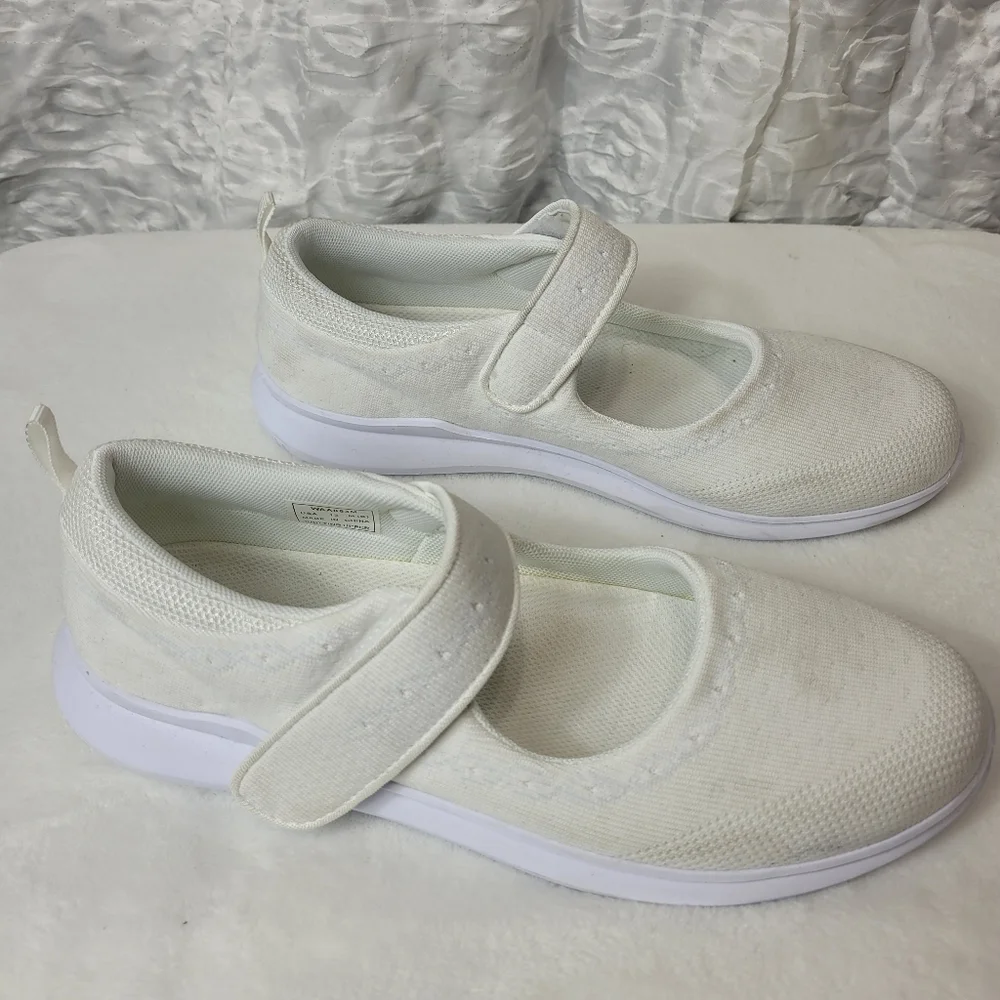 NIB Propét Women's Travel bound Mary Jane Flat Size 12 M (B) Off White - Picture 3 of 11